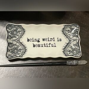 Trinket dish stunning wierd witchy goth sexy vibes NWT! Reasonable offers only!